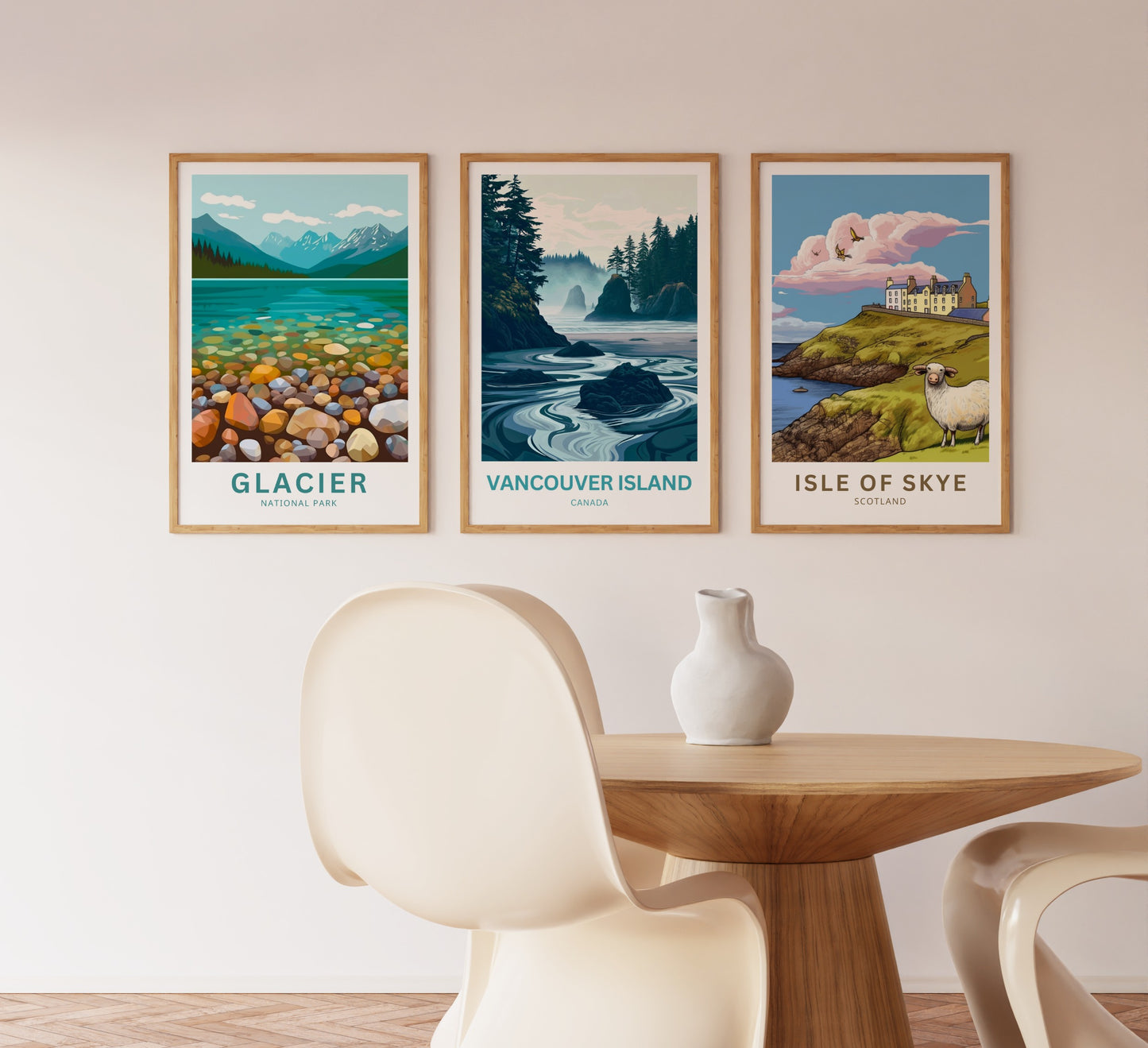 Vancouver Island Travel Poster - Land of Mist and Pines