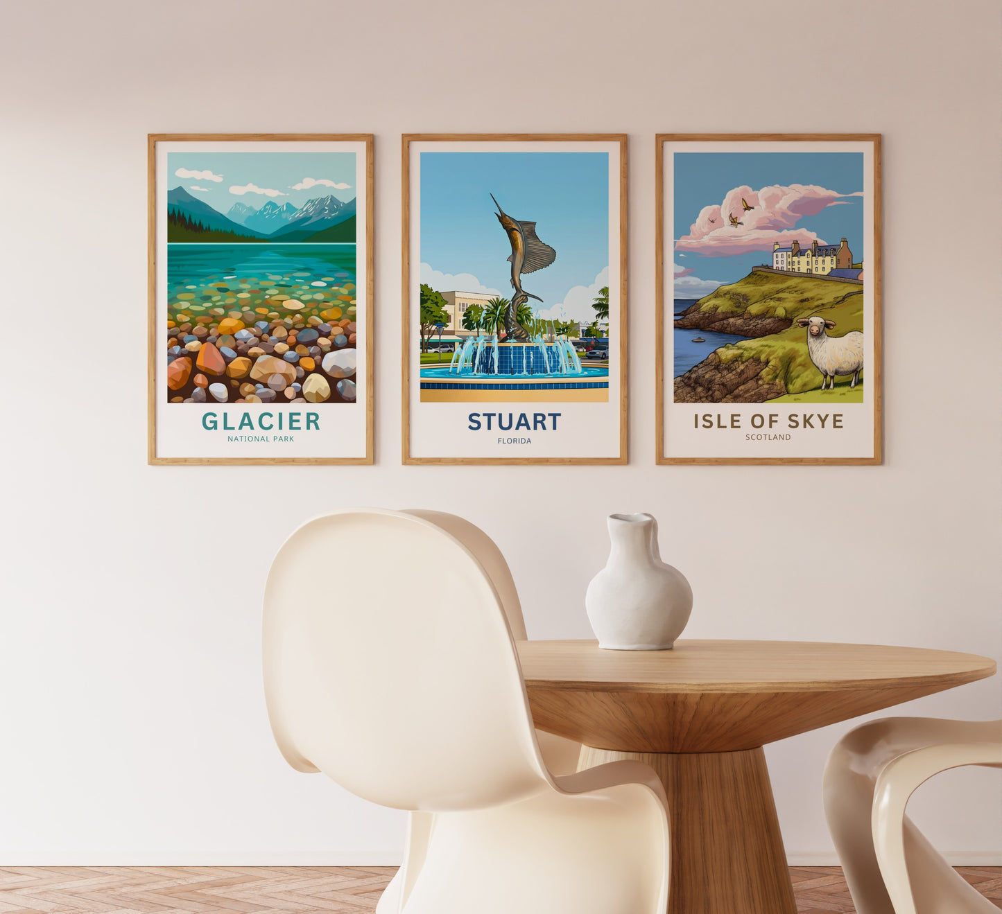 Stuart, Florida  Travel Poster - Where the Sailfish Rises