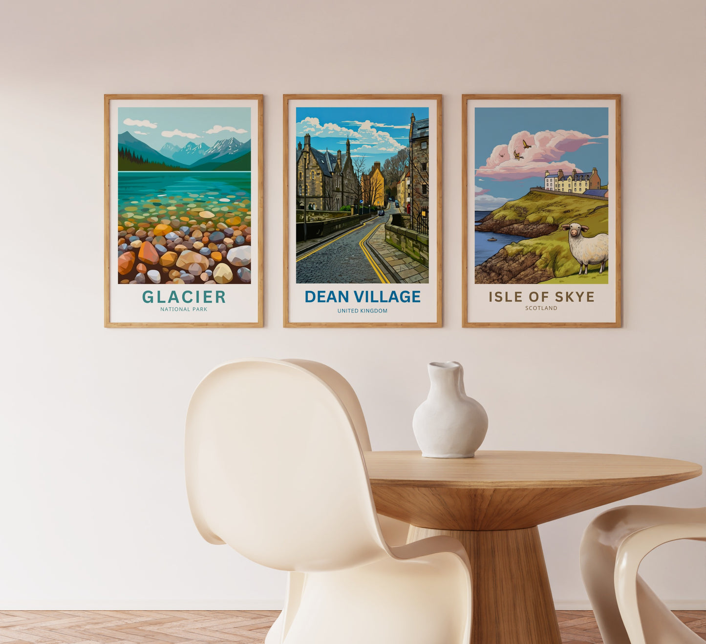 Dean Village Travel Poster - Village Street