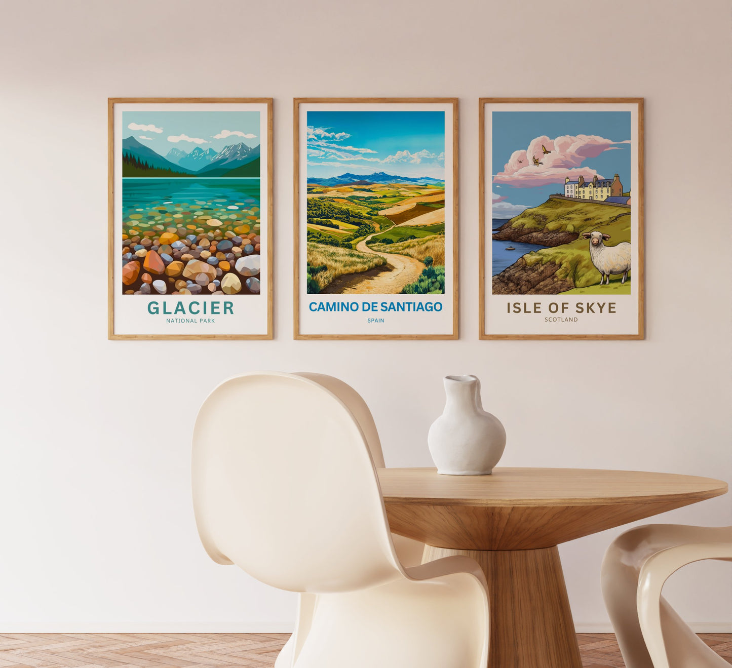 Camino de Santiago Travel Poster - The Way to Santiago: A Landscape of Tranquility
