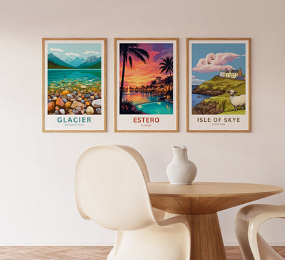Estero Travel Poster - Sunset & Reflections
