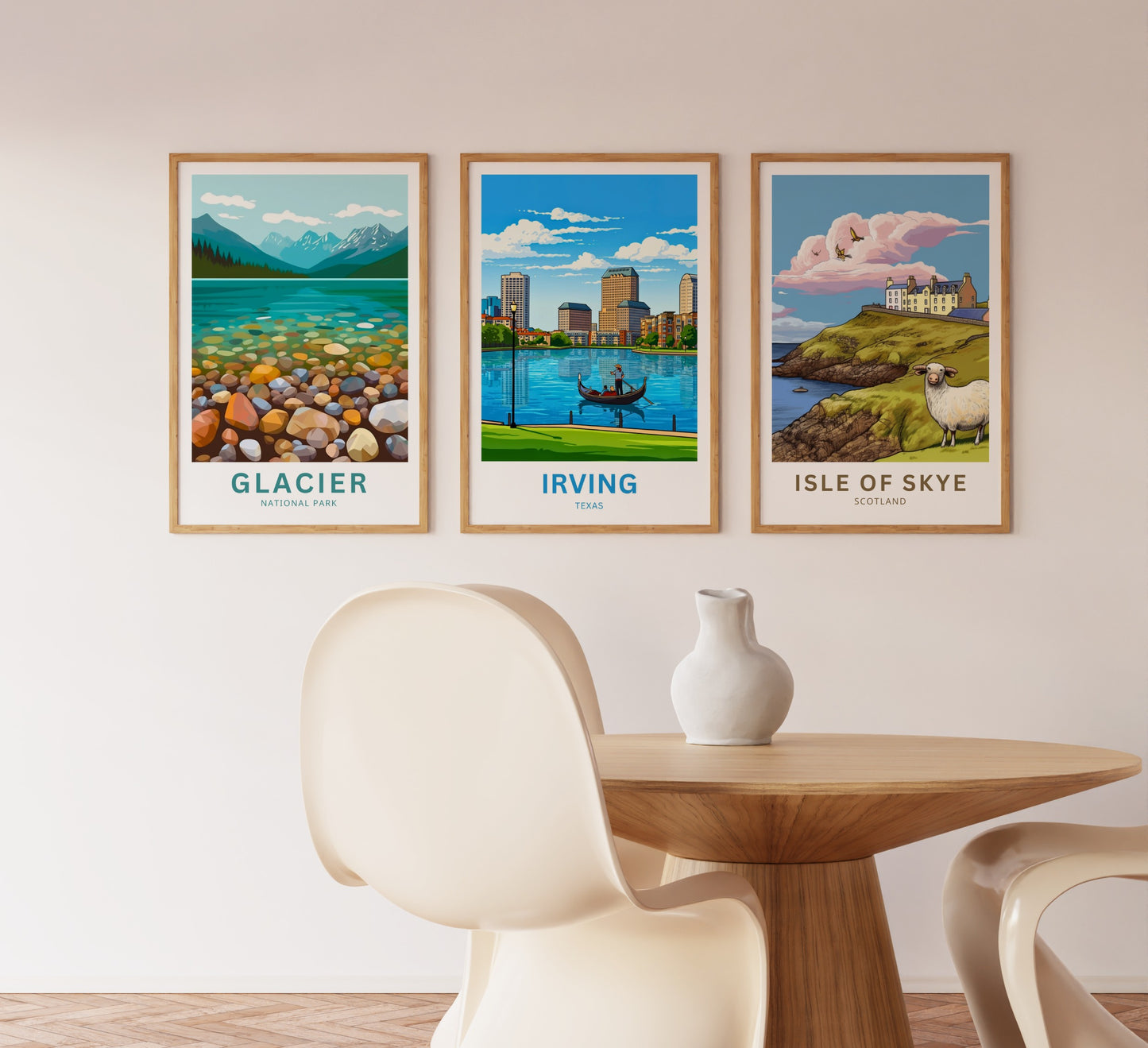 Las Colinas Irving, Texas Travel Poster - Waterfront