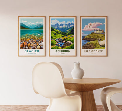 Andorra Travel Poster- Peaks, Paths, and Pyrenean Charm