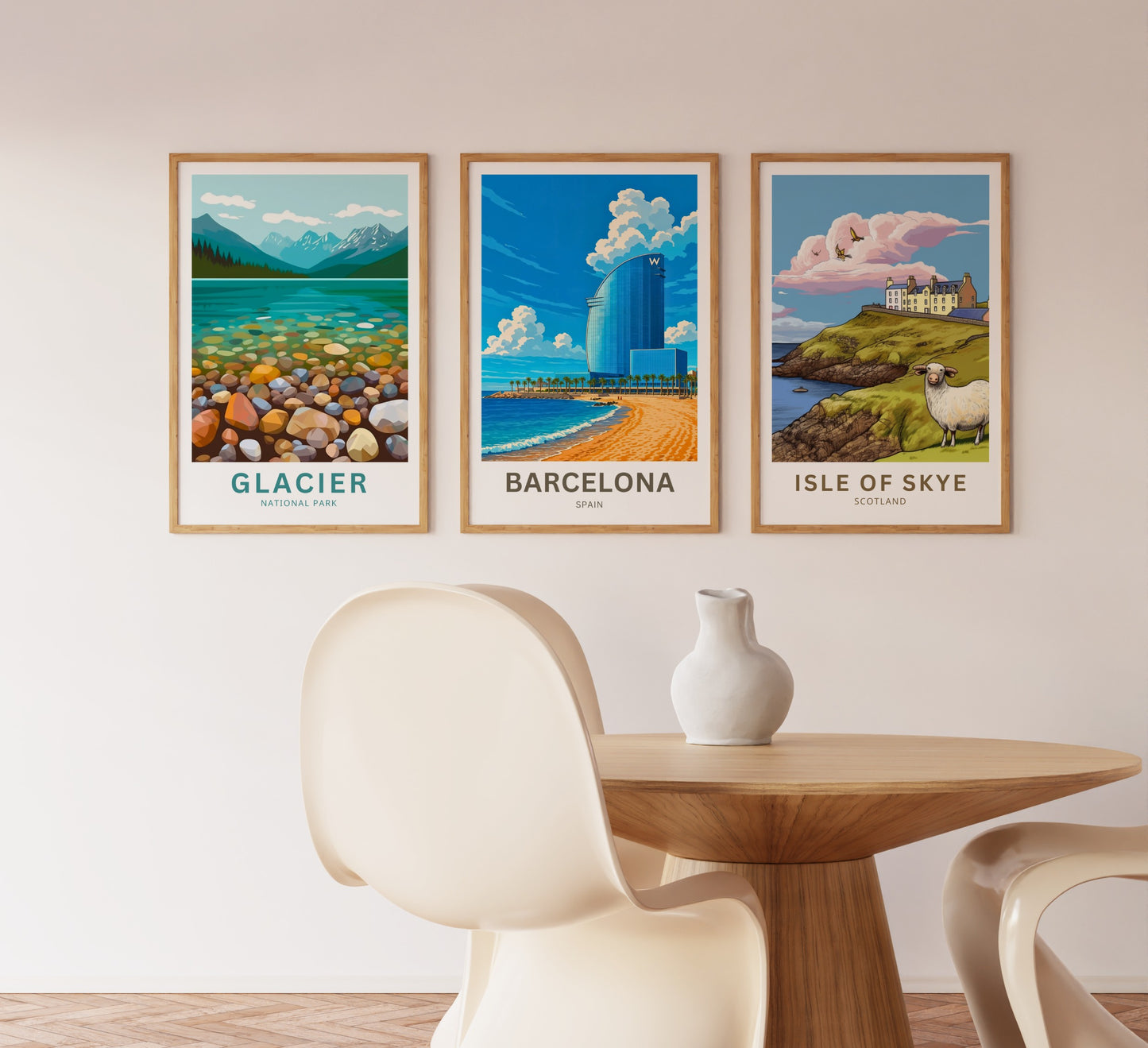 Barcelona Travel Poster  - Spain The Sail on the Sea