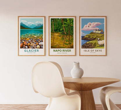 Napo River Travel Poster - Captivating Water Calmness