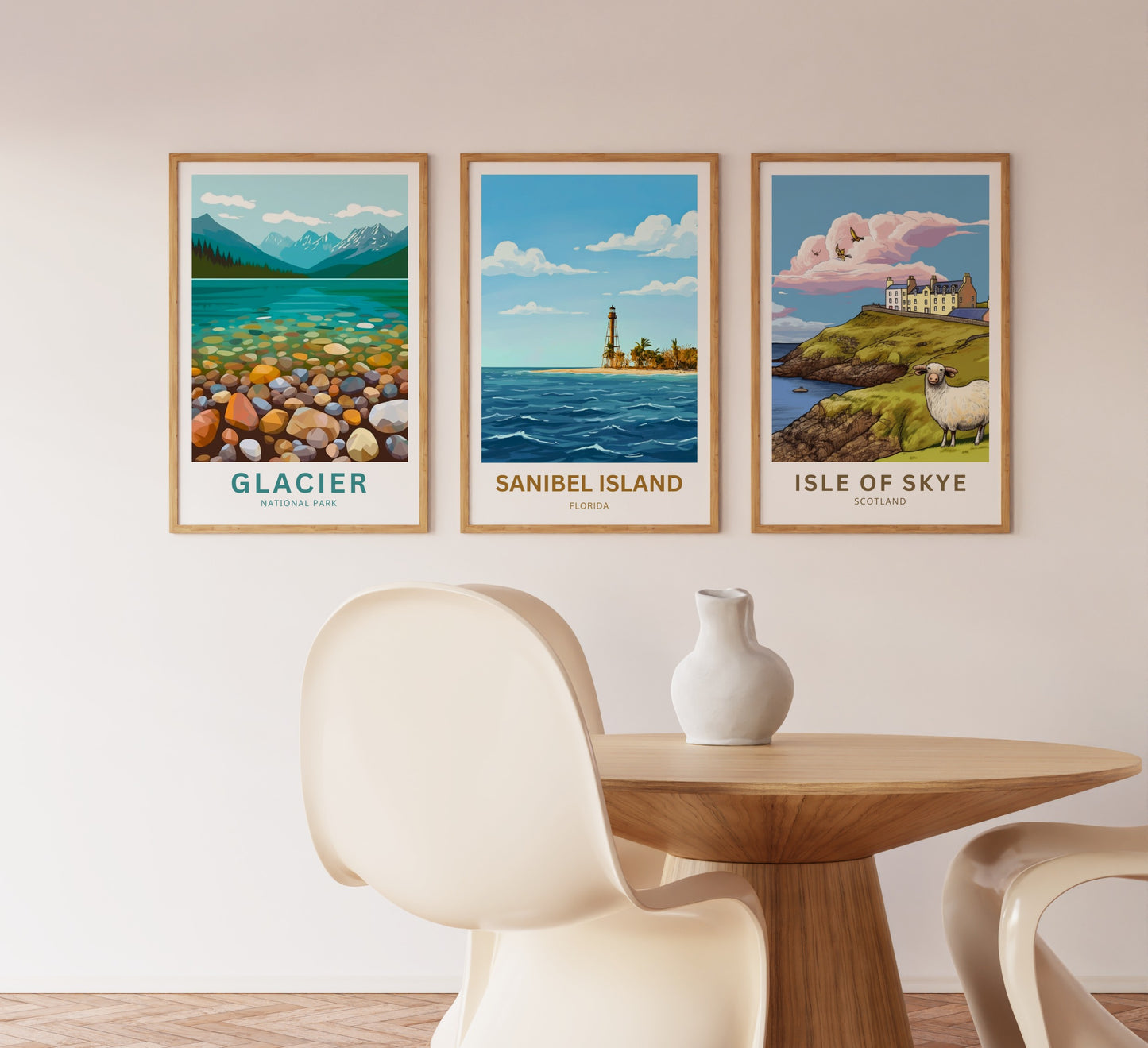 Sanibel Island, Florida Travel Poster - Lighthouse