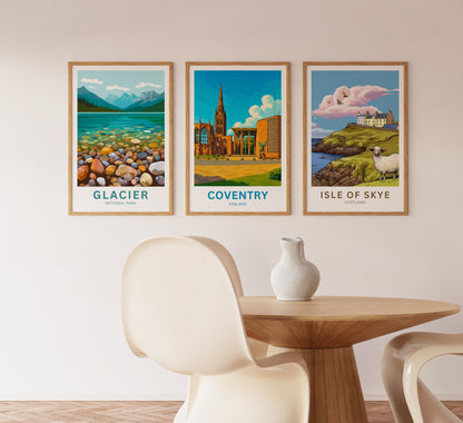 Coventry Travel Poster- Captivating England's Cathedral Ruins