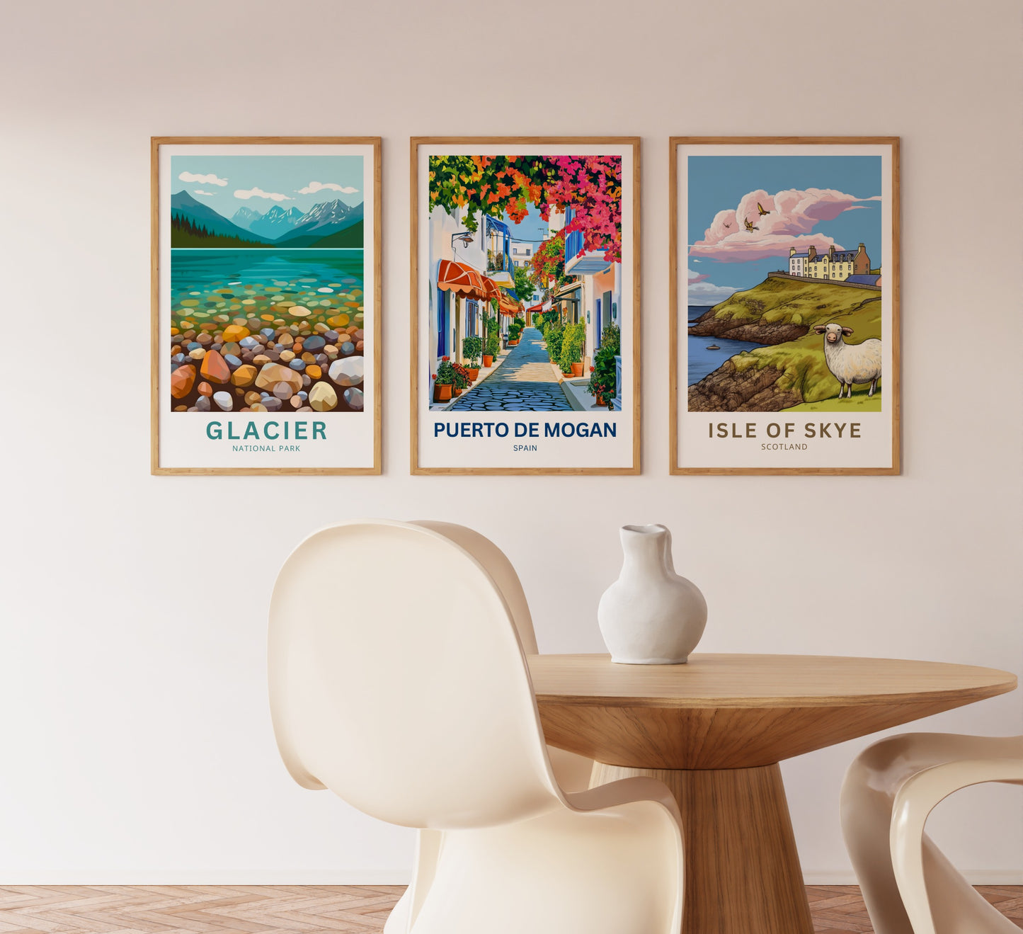 Puerto de Mogán Travel Poster - Sunshine & Bougainvillea