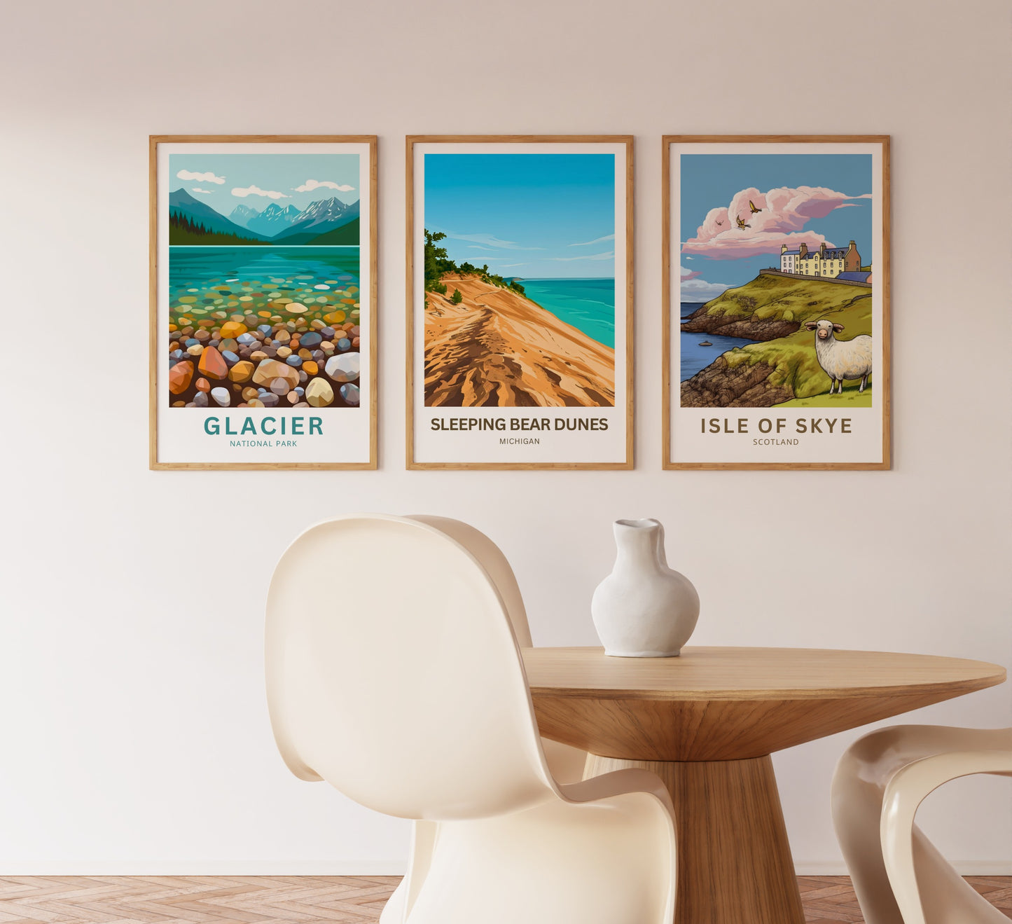 Sleeping Bear Dunes Travel Poster - Michigan Attraction