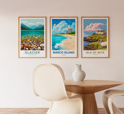 Marco Island Travel Poster- Escape to Sun-Kissed Island Shores of Florida