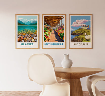 South Melbourne Market Travel Poster  - Fresh Finds Await