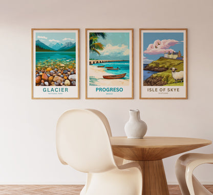 Progreso Travel Poster -  Sun & Sand in Mexico
