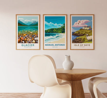 Manuel Antonio Travel Poster - Captivating Sandy Beach in Costa Rica