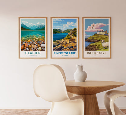 Pinecrest Lake Travel Poster - California Alpine Escape