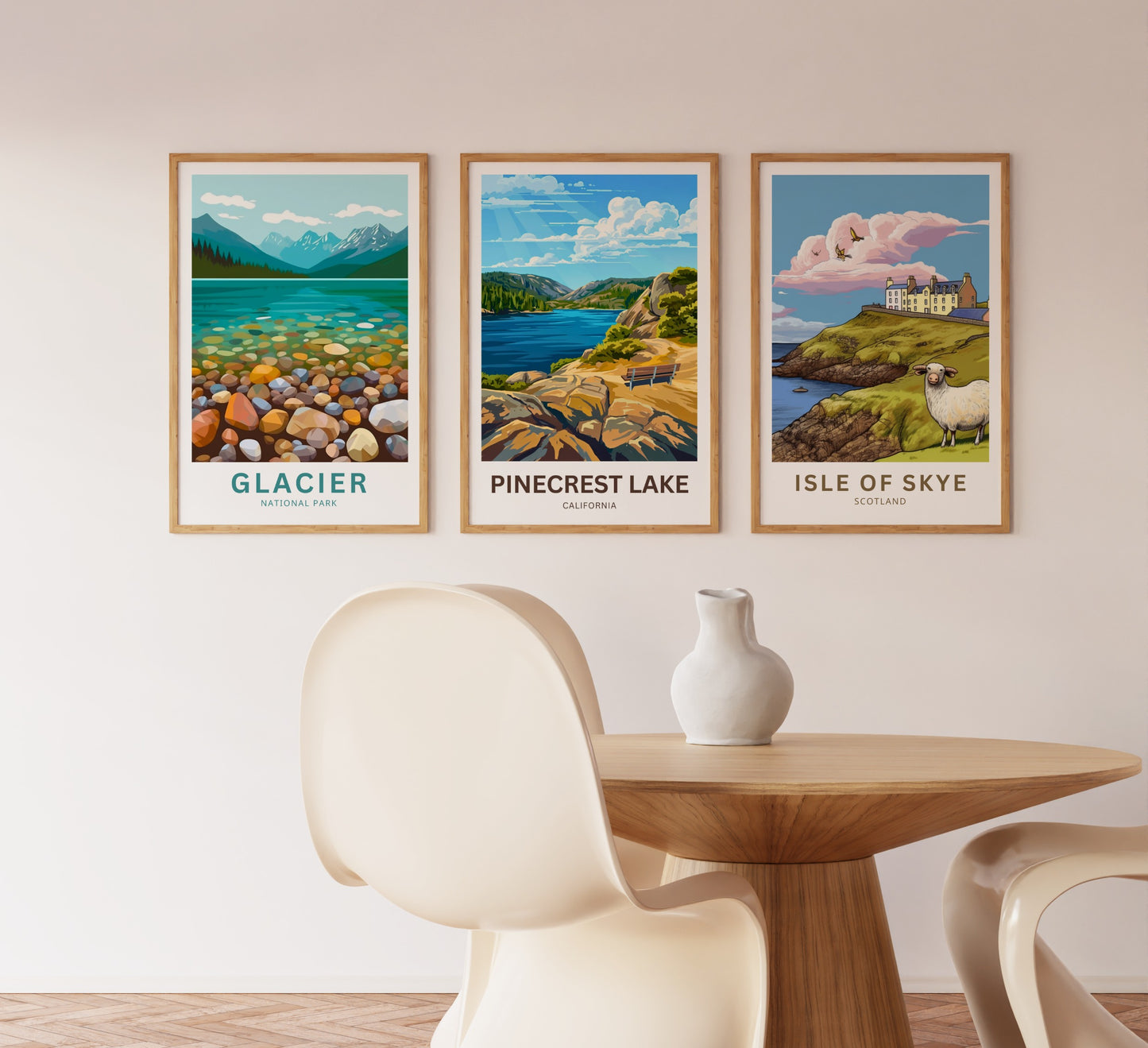 Pinecrest Lake Travel Poster - Into the Sierra Calm