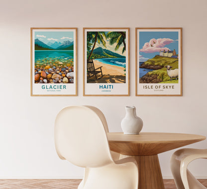 Haiti Travel Poster - Beneath Caribbean Skies