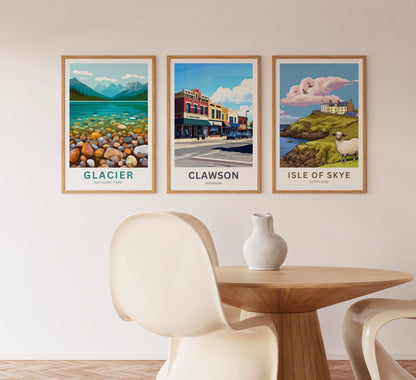Clawson Travel Poster - Downtown Days – Clawson, MI