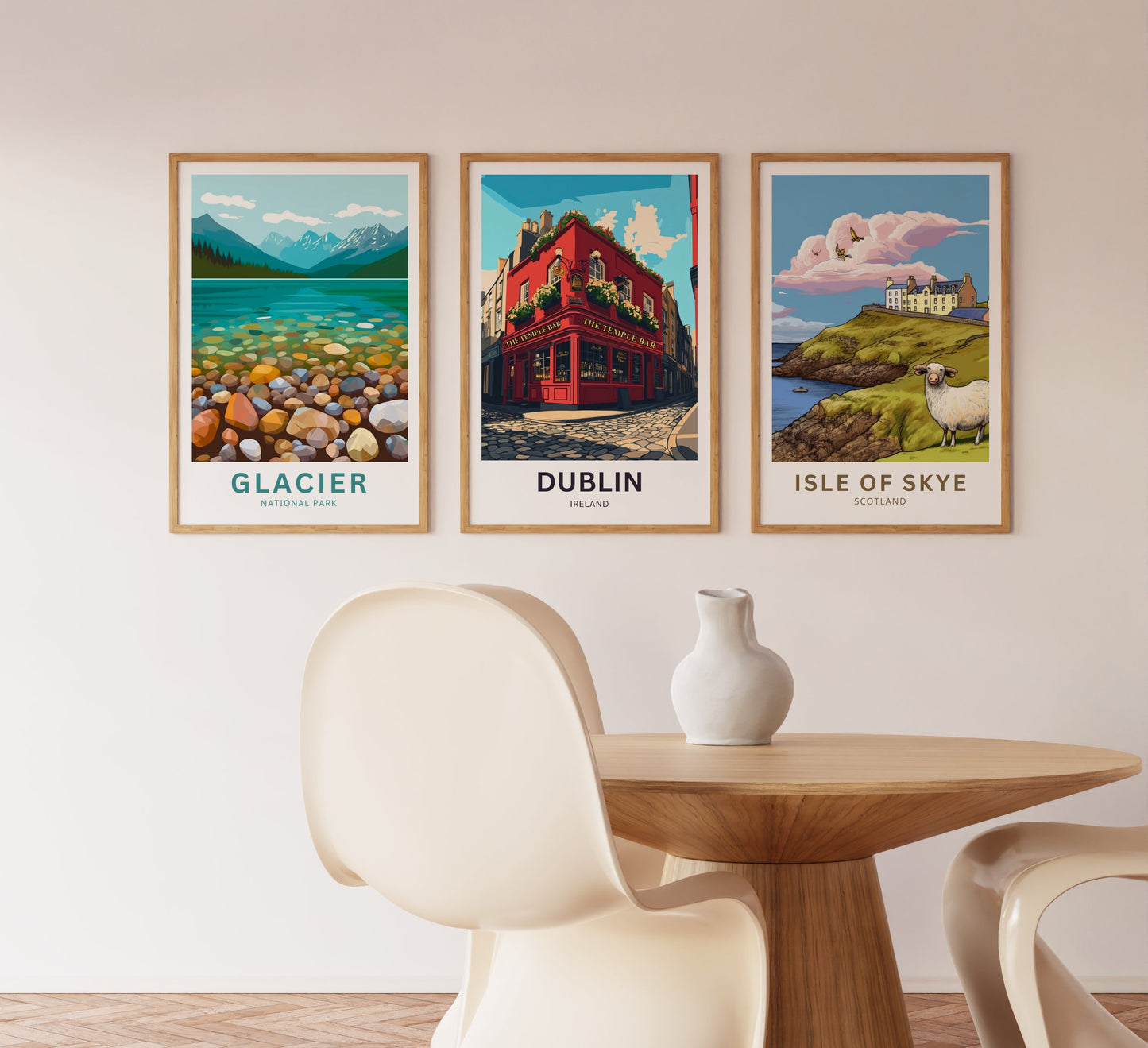 Dublin Travel Poster- The Iconic Temple Bar Ireland