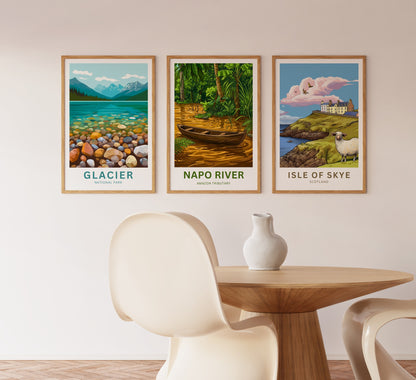 Napo River Travel Poster - Amazon Rainforest and Waters