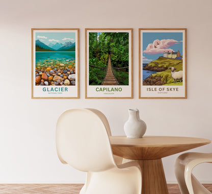 Capilano Suspension Bridge  Travel Poster - Into the canopy