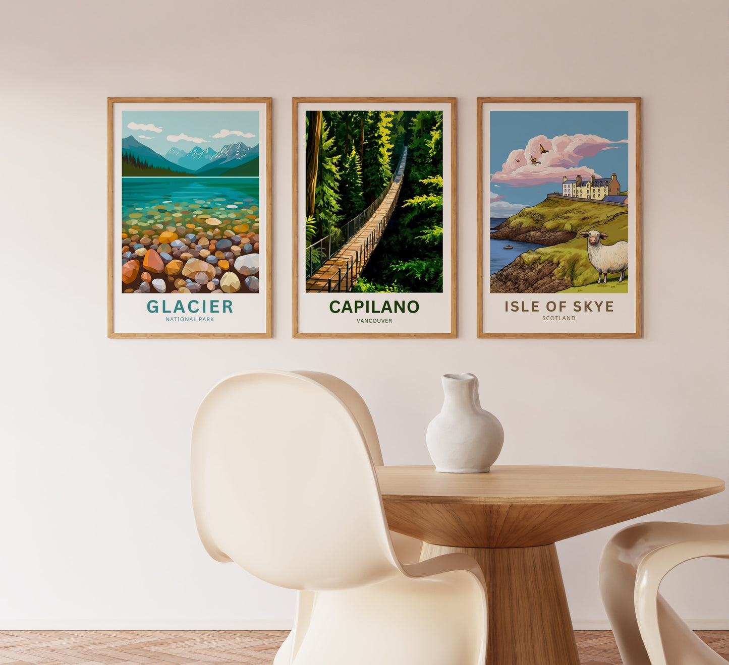 Capilano Suspension Bridge  Travel Poster - Above the rainforest