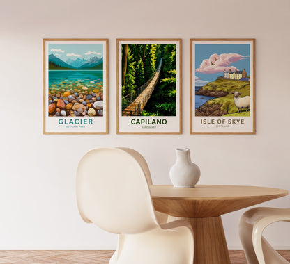 Capilano Suspension Bridge  Travel Poster - Above the rainforest