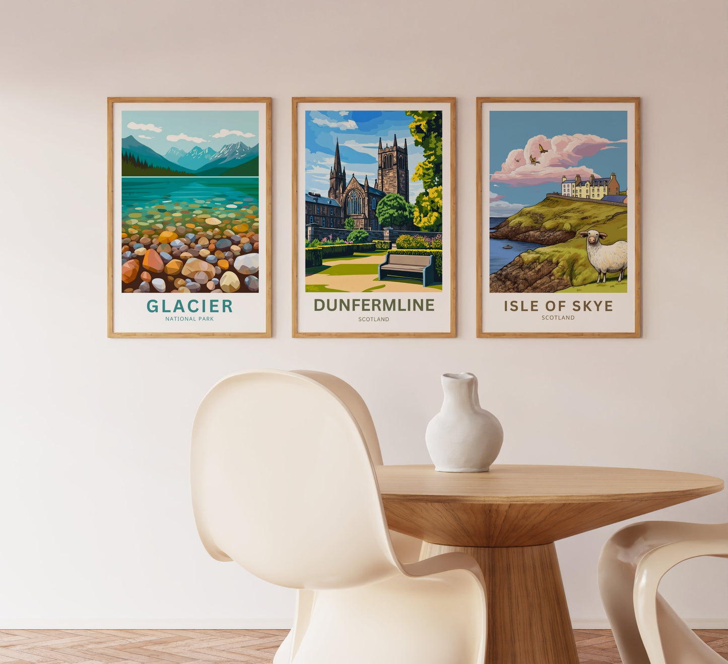 Dunfermline Travel Poster- Historic Beauty in the Kingdom of Fife