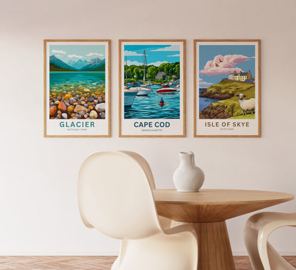 Cape Cod Travel Poster - Sails into Adventure