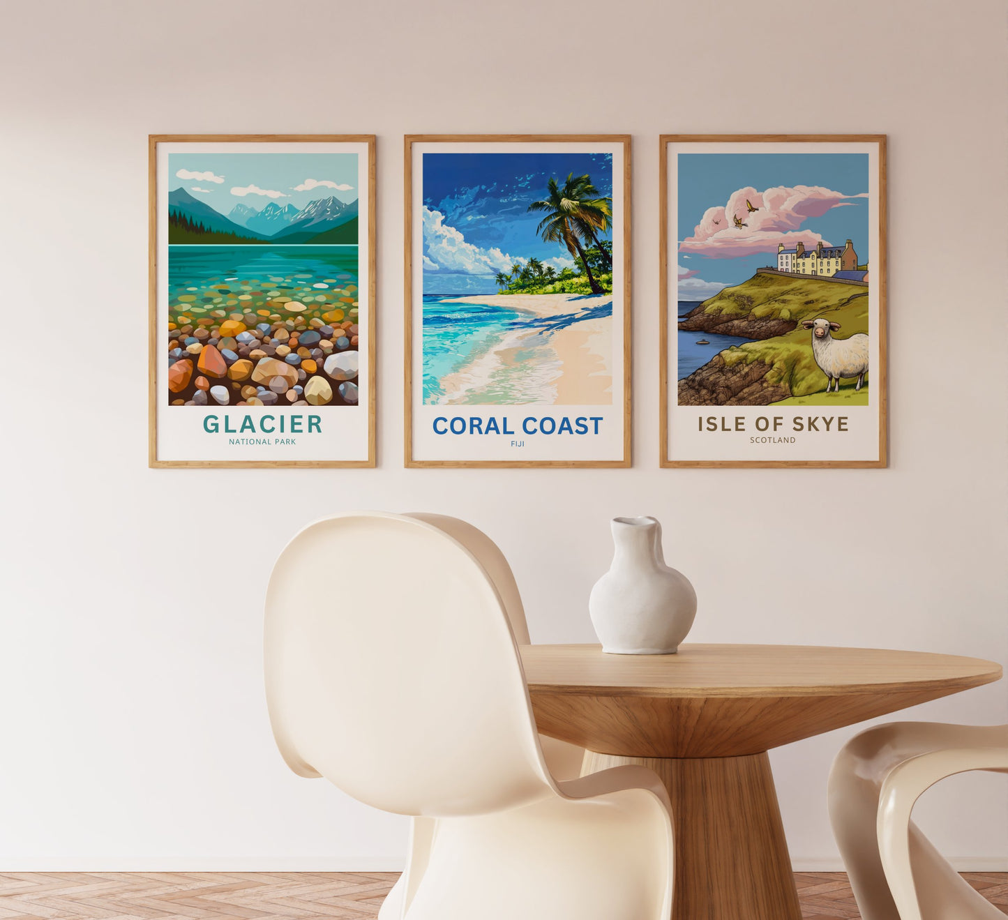 Coral Coast, Fiji Travel Poster - Tides of Tranquility – Coral Coast
