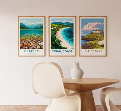 Coral Coast, Fiji Travel Poster - Where the Ocean Smiles