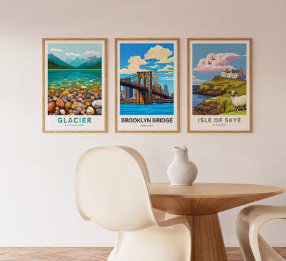 Brooklyn Bridge Travel Poster -  New York