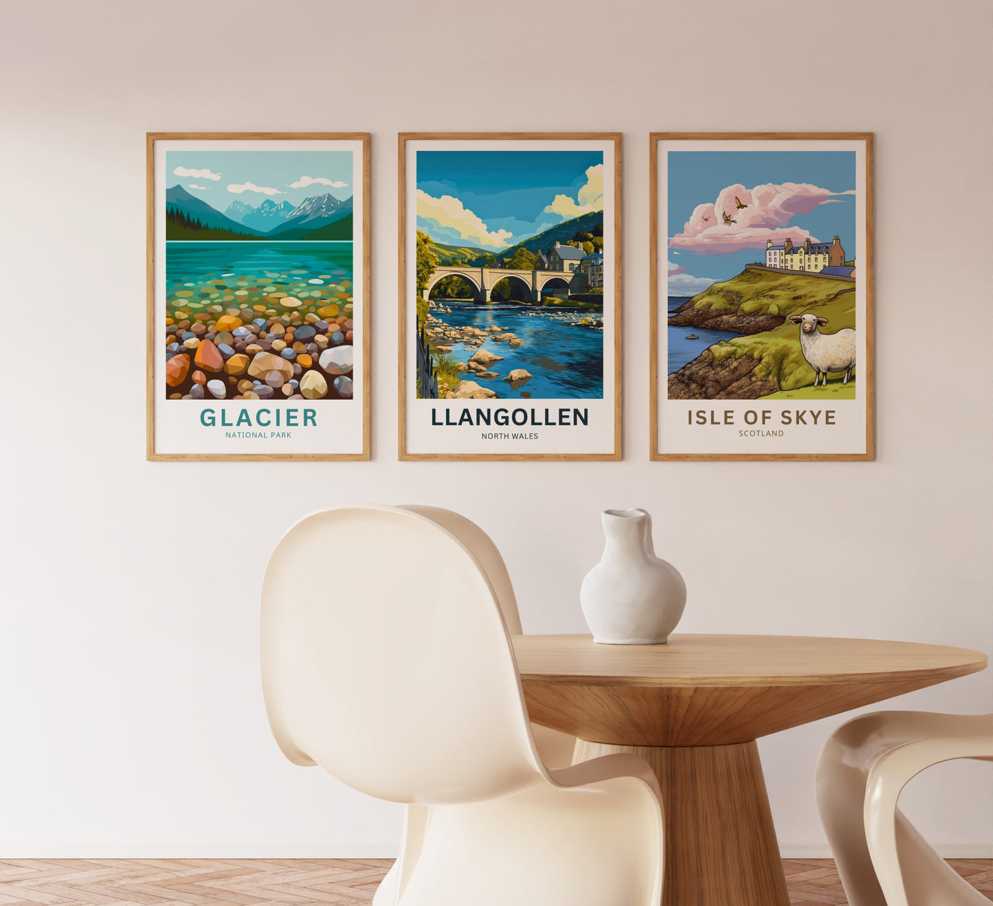 Llangollen Travel Poster - Bridge to the Welsh Hills