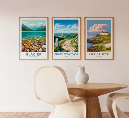 Camino de Santiago Travel Poster - Breathtaking Scenery of the Camino