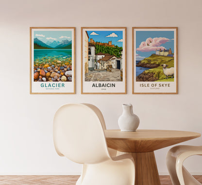 Albaicín Travel Poster - The sight of Alhambra