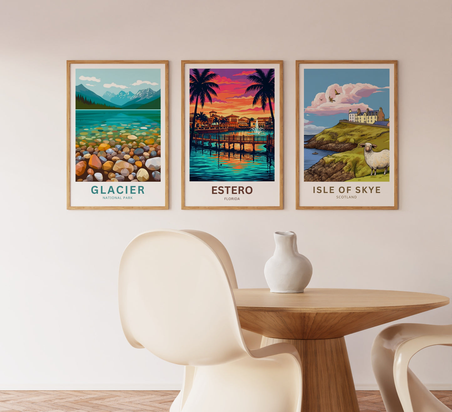 Estero Travel Poster - Florida Paradise at Dusk