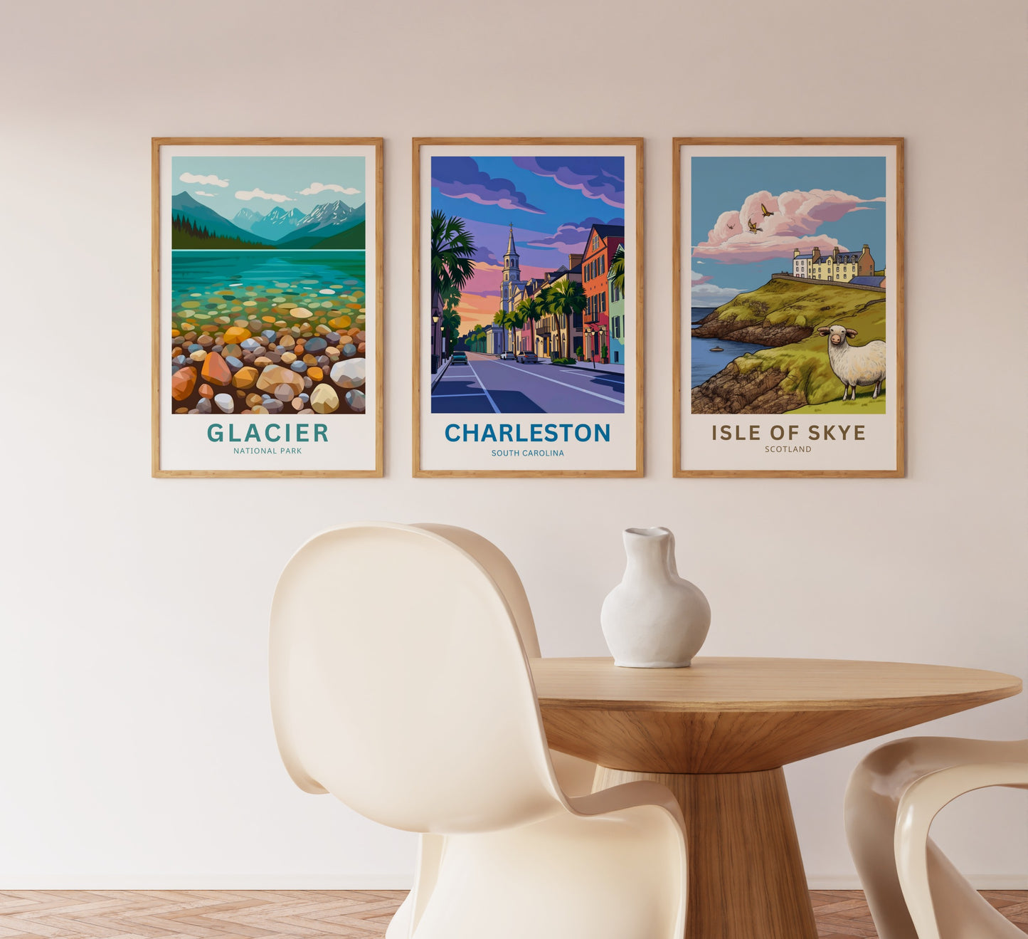 Charleston Historic District Travel Poster - Street Elegance