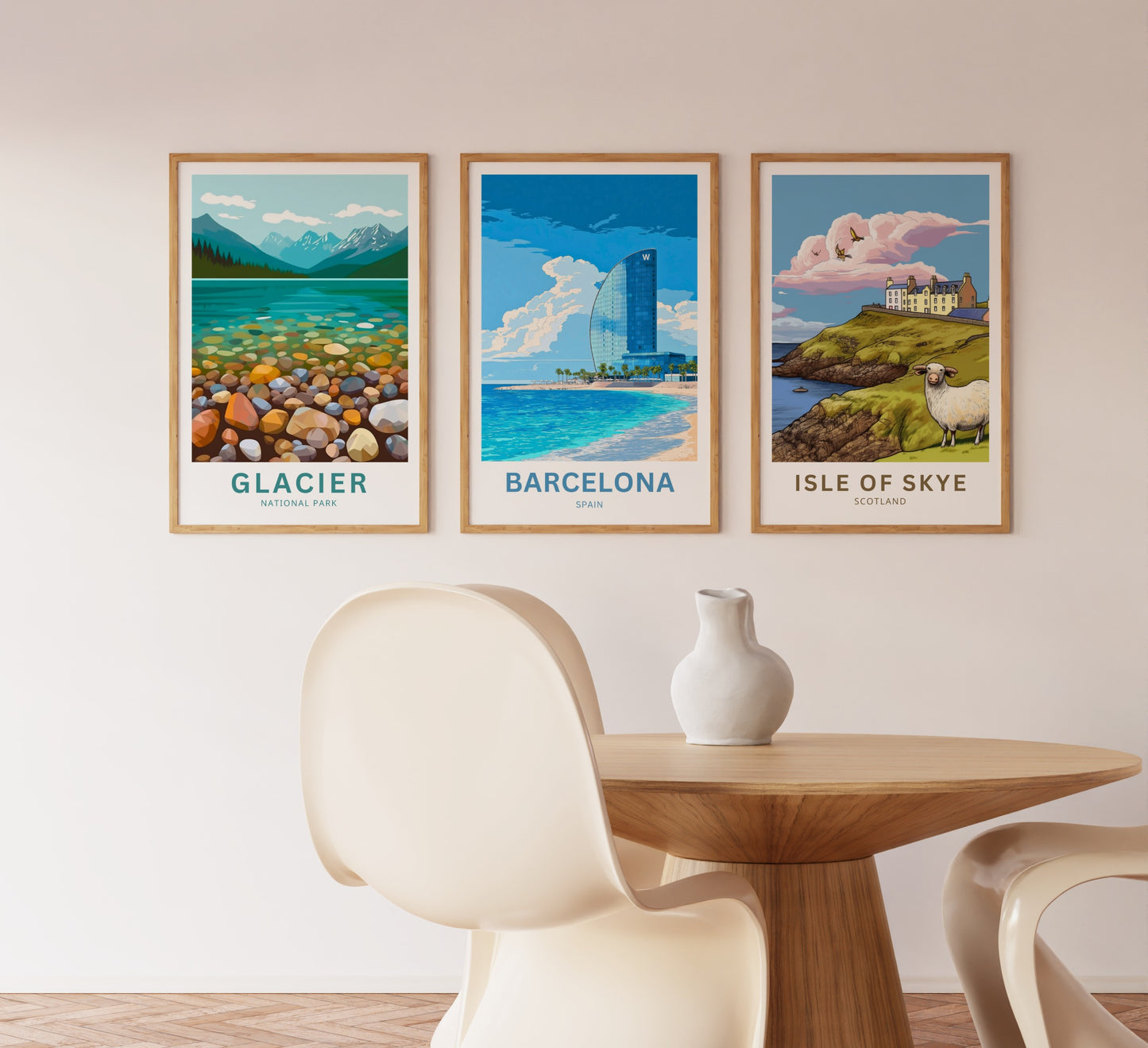 Barcelona Travel Poster  - Captivating Seaside Beach, Spain