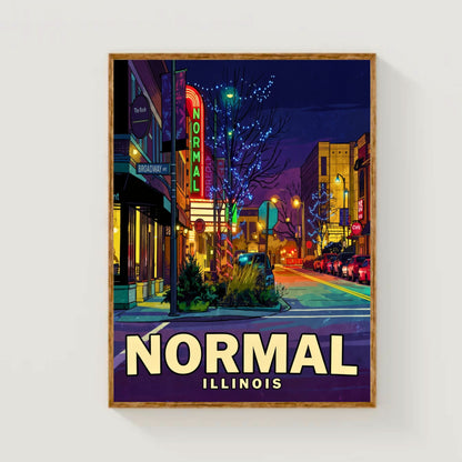 Normal, Illinois Vintage Travel Poster