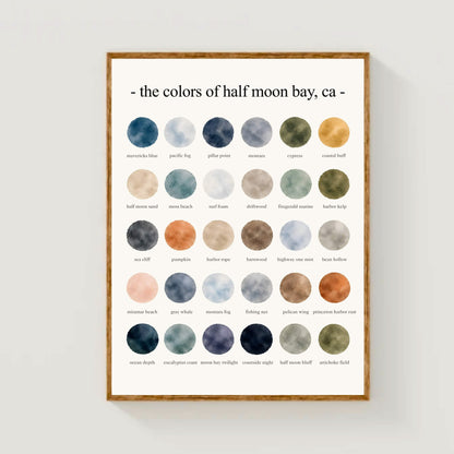The Colors of  Half Moon Bay, CA  - Watercolor Print