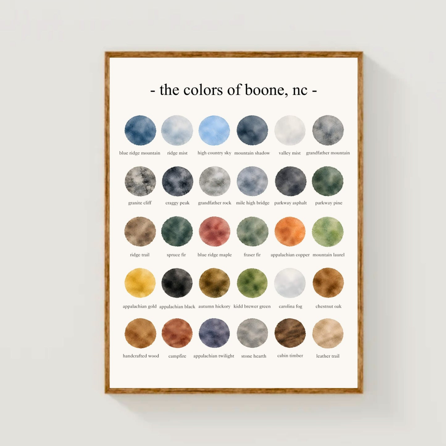 The Colors of  Boone, NC  - Watercolor Print