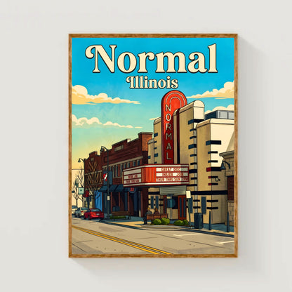Normal, Illinois Vintage Travel Poster - Iconic Landmark