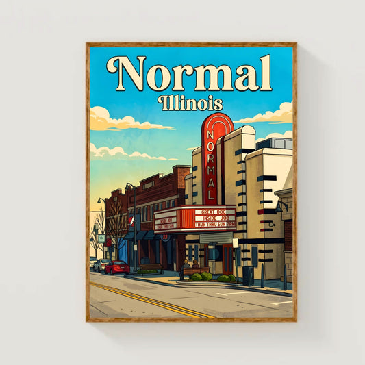 Normal, Illinois Vintage Travel Poster - Iconic Landmark