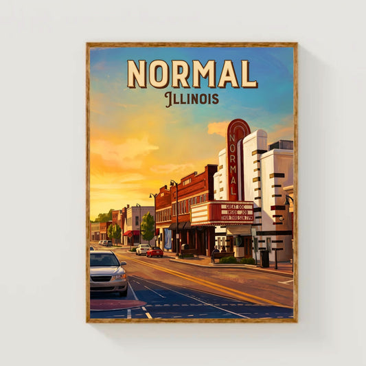 Normal, Illinois Vintage Travel Poster - Central Glow
