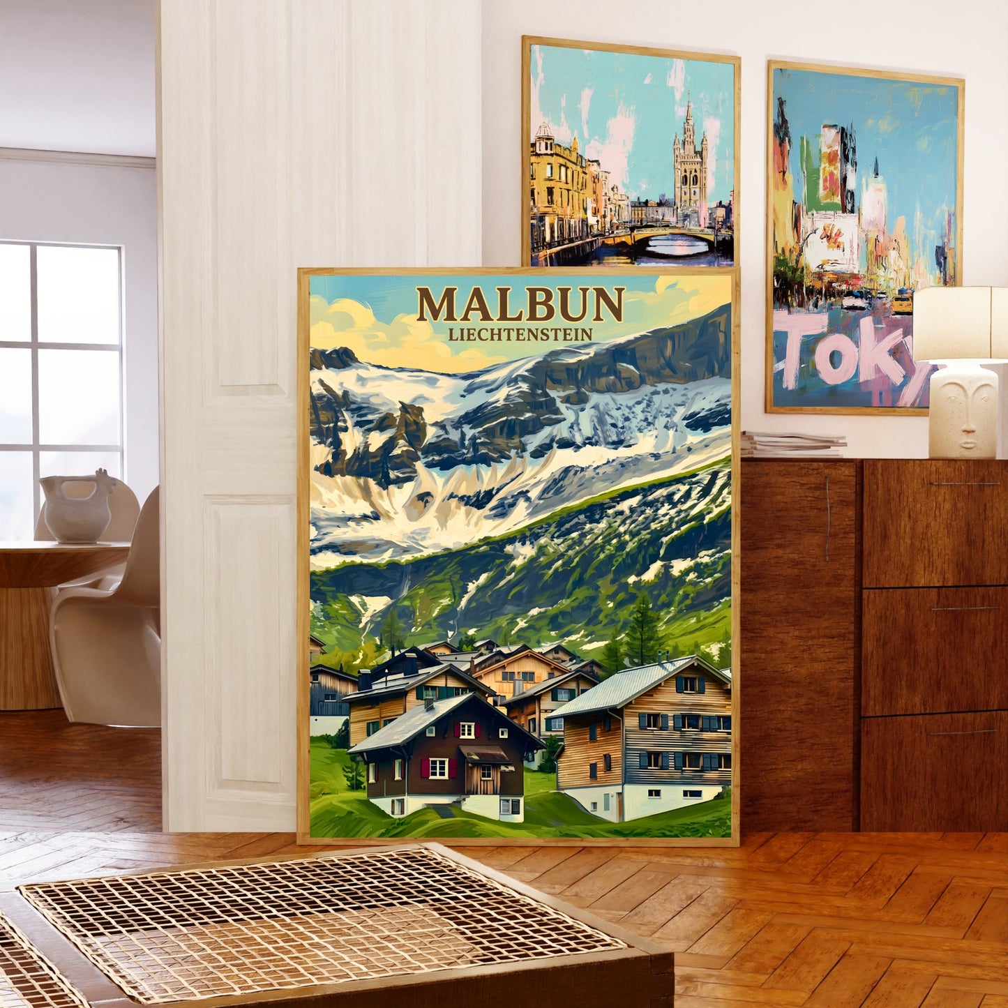Malbun Vintage Travel Poster - Mountain Charm