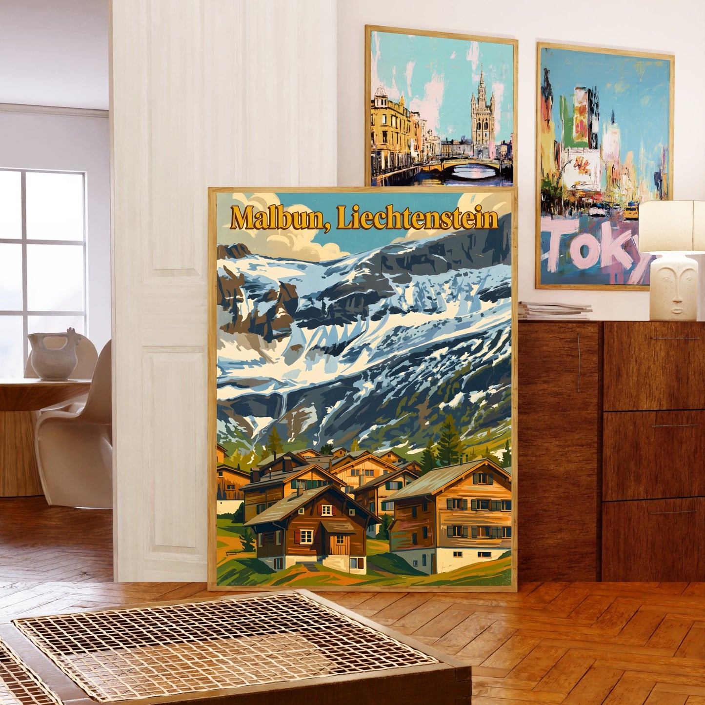 Malbun Vintage Travel Poster - The Heart of the Alps