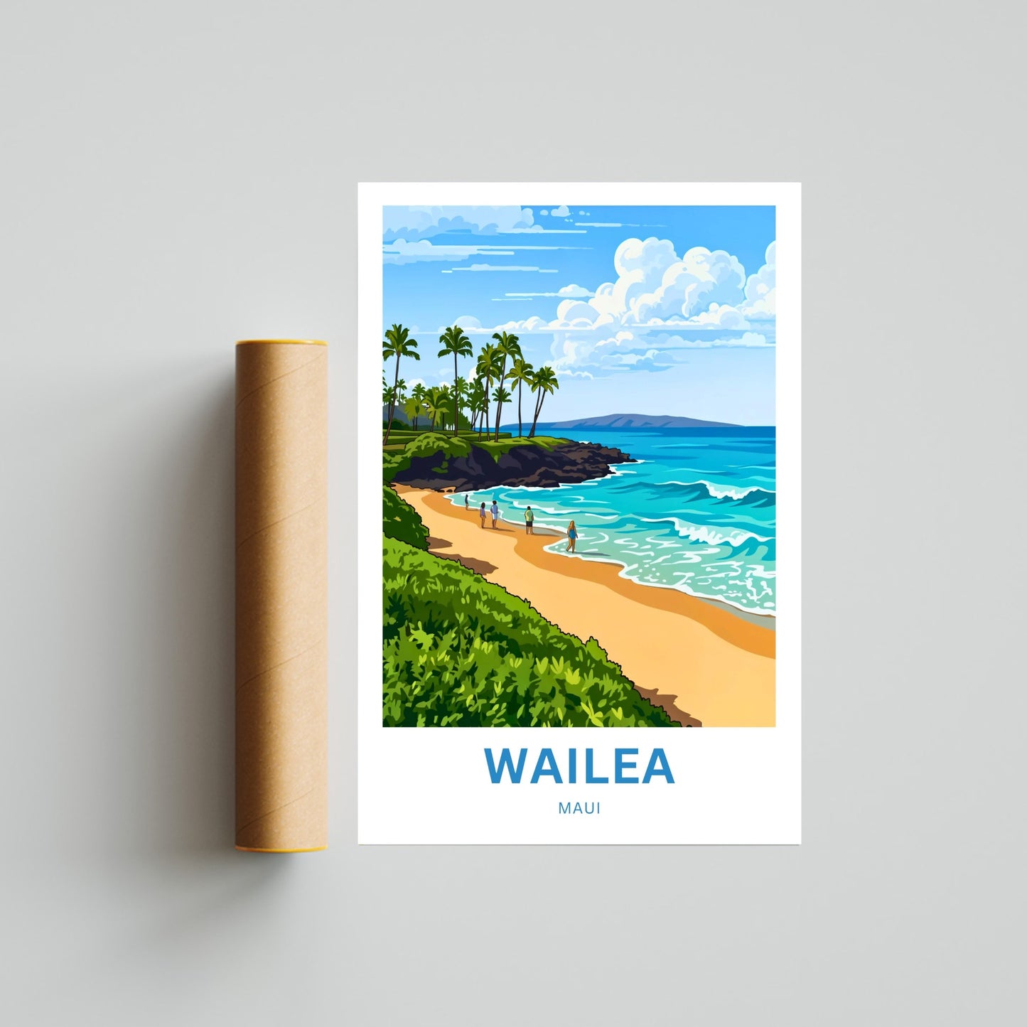 Wailea Travel Poster -  South Shore, Hawaii