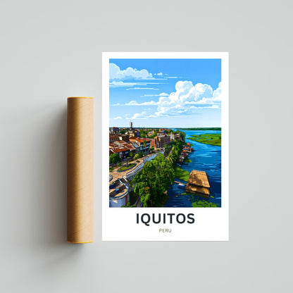 Iquitos Travel Poster - Colonial Architecture
