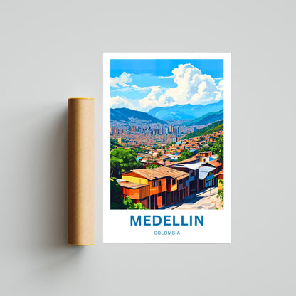 Medellín, Colombia Travel Poster