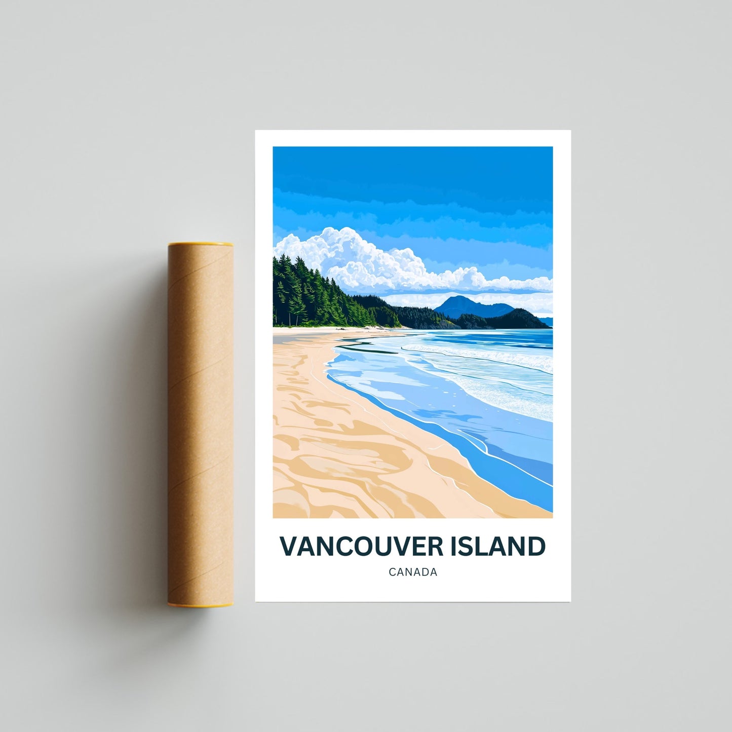 Vancouver Island Travel Poster - Canada The Heart of Pacific Nature