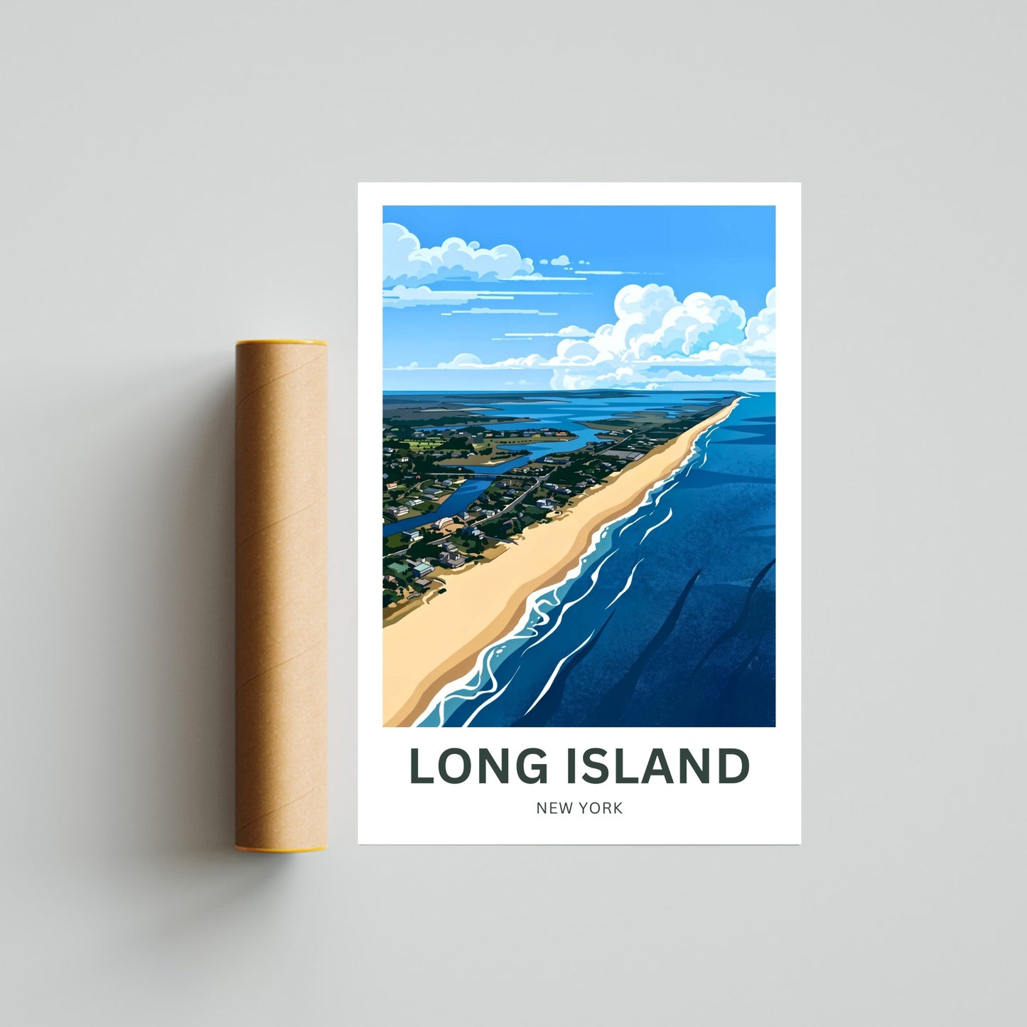 Long Island Travel Poster -  Atlantic Breeze